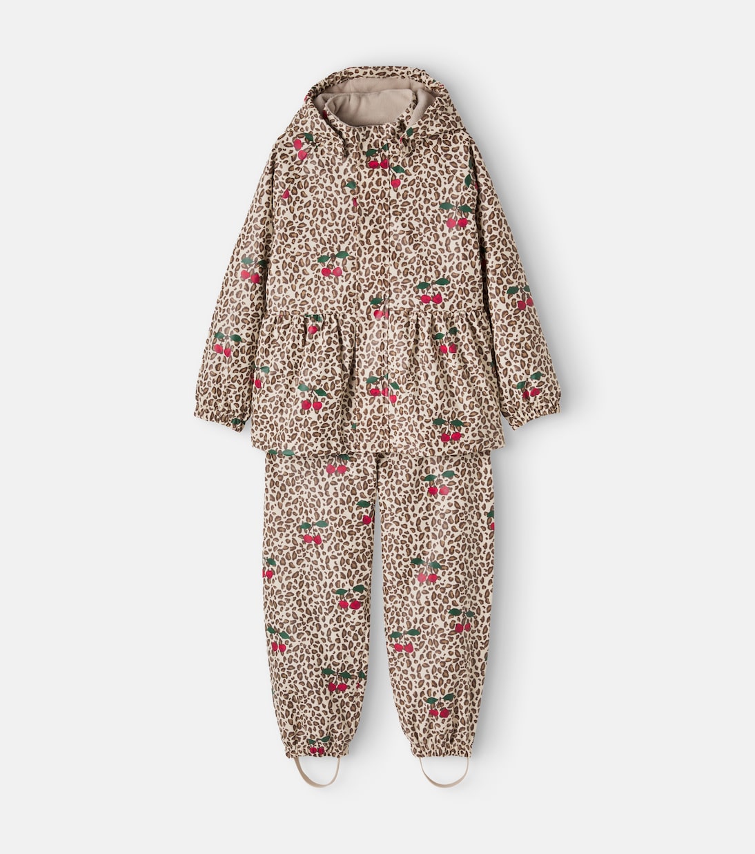 Konges Sløjd - Palme leopard-print hooded jacket and pants set