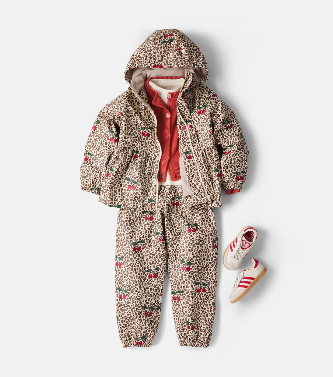 Konges Sløjd - Palme leopard-print hooded jacket and pants set