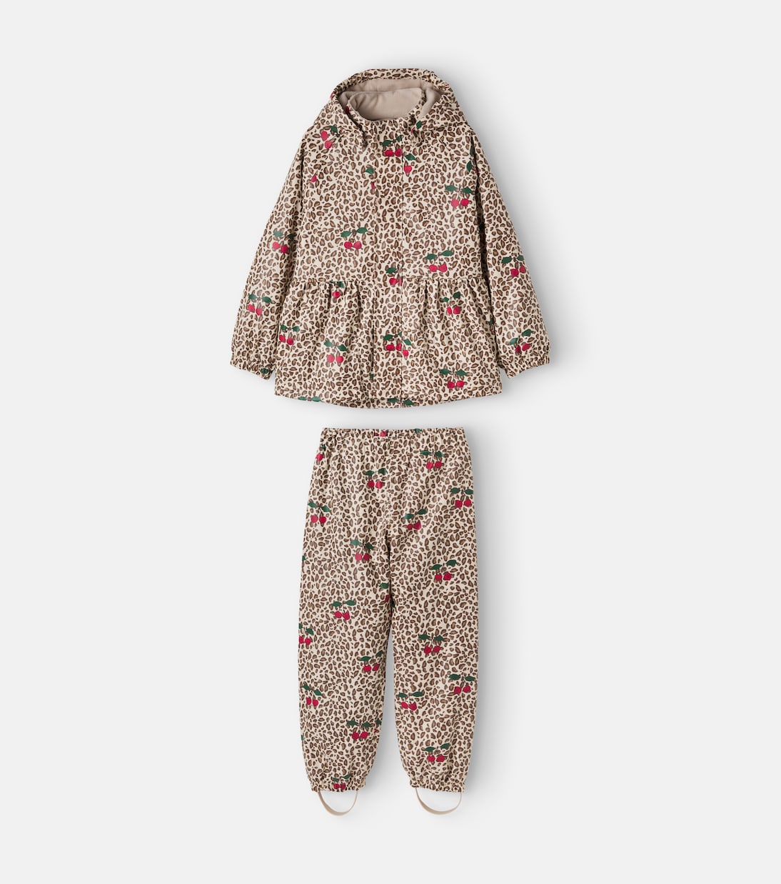 Konges Sløjd - Palme leopard-print hooded jacket and pants set