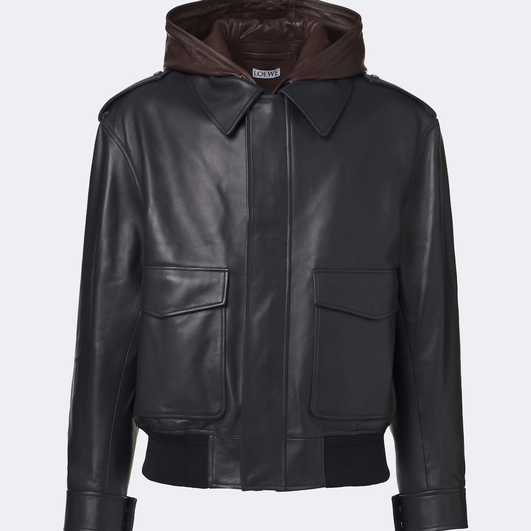 Loewe - Hooded leather jacket