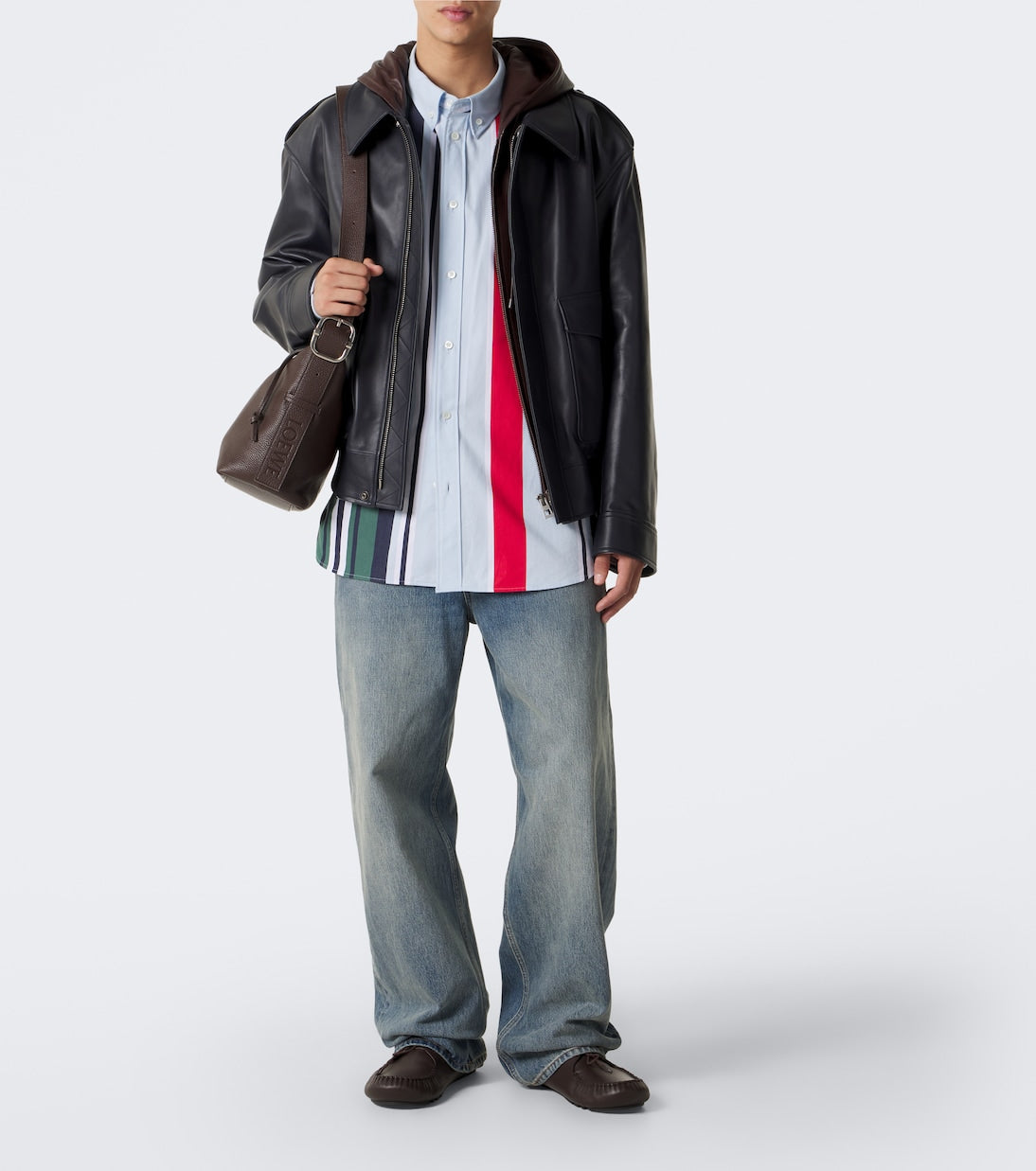 Loewe - Hooded leather jacket