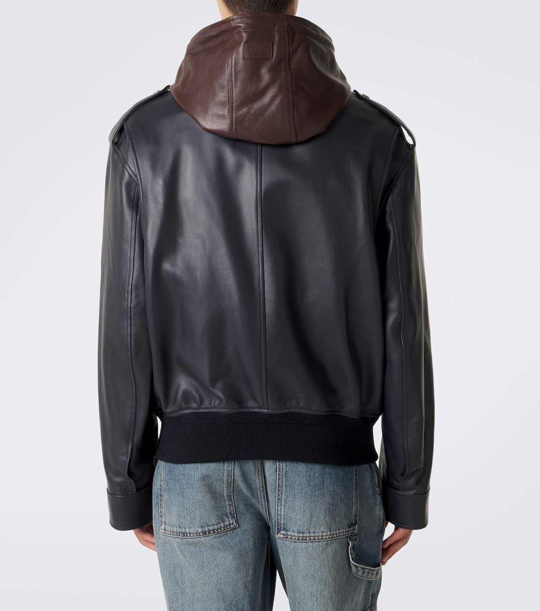 Loewe - Hooded leather jacket