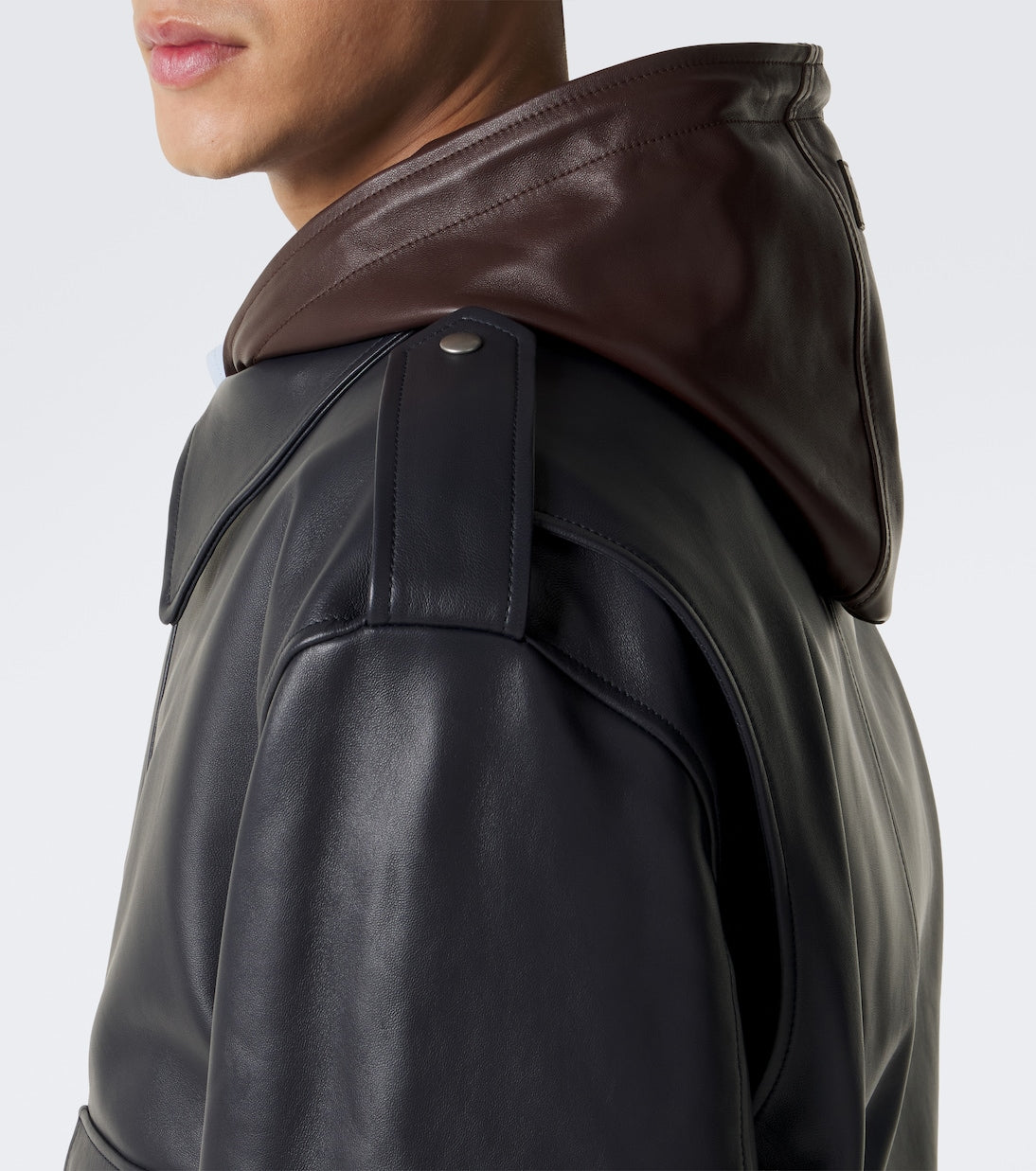 Loewe - Hooded leather jacket