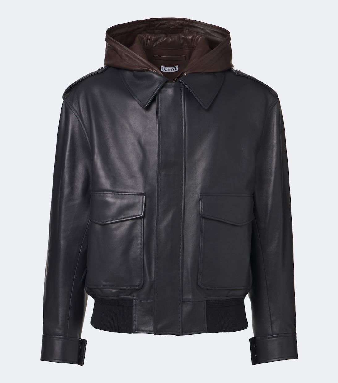 Loewe - Hooded leather jacket