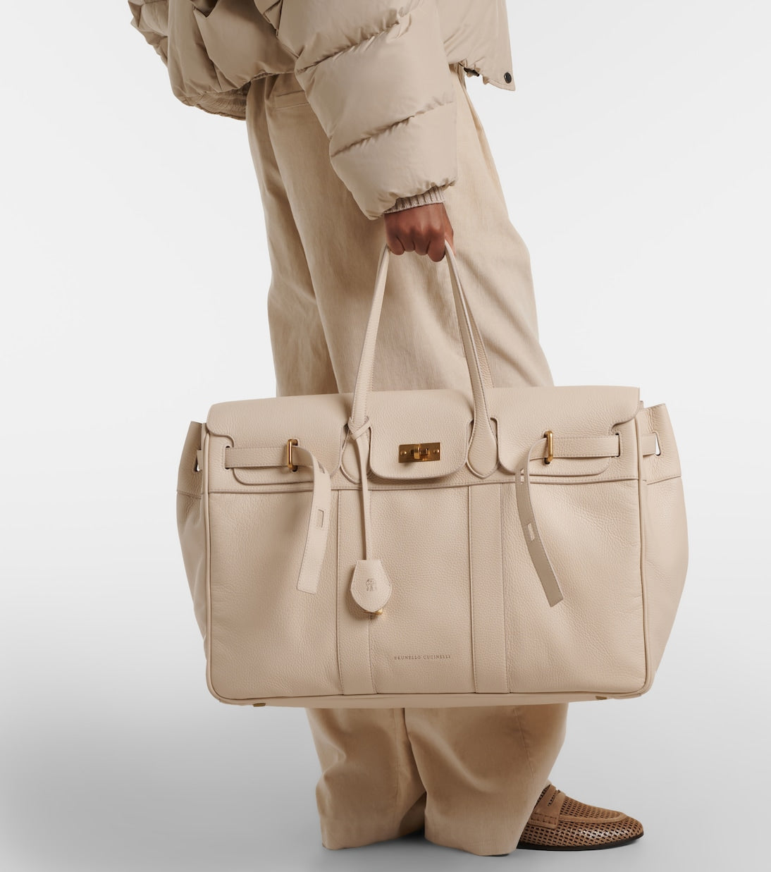 Brunello Cucinelli - Large leather tote bag