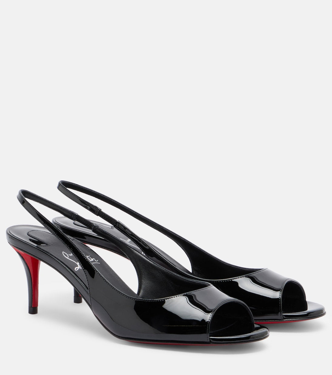 Christian Louboutin - Miss Z patent leather slingback sandals