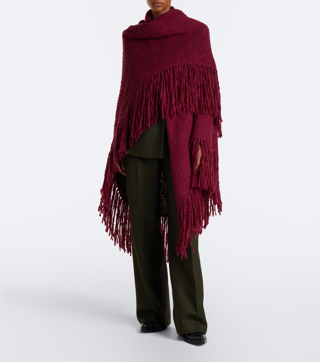 Gabriela Hearst - Lauren fringed knitted cashmere shawl