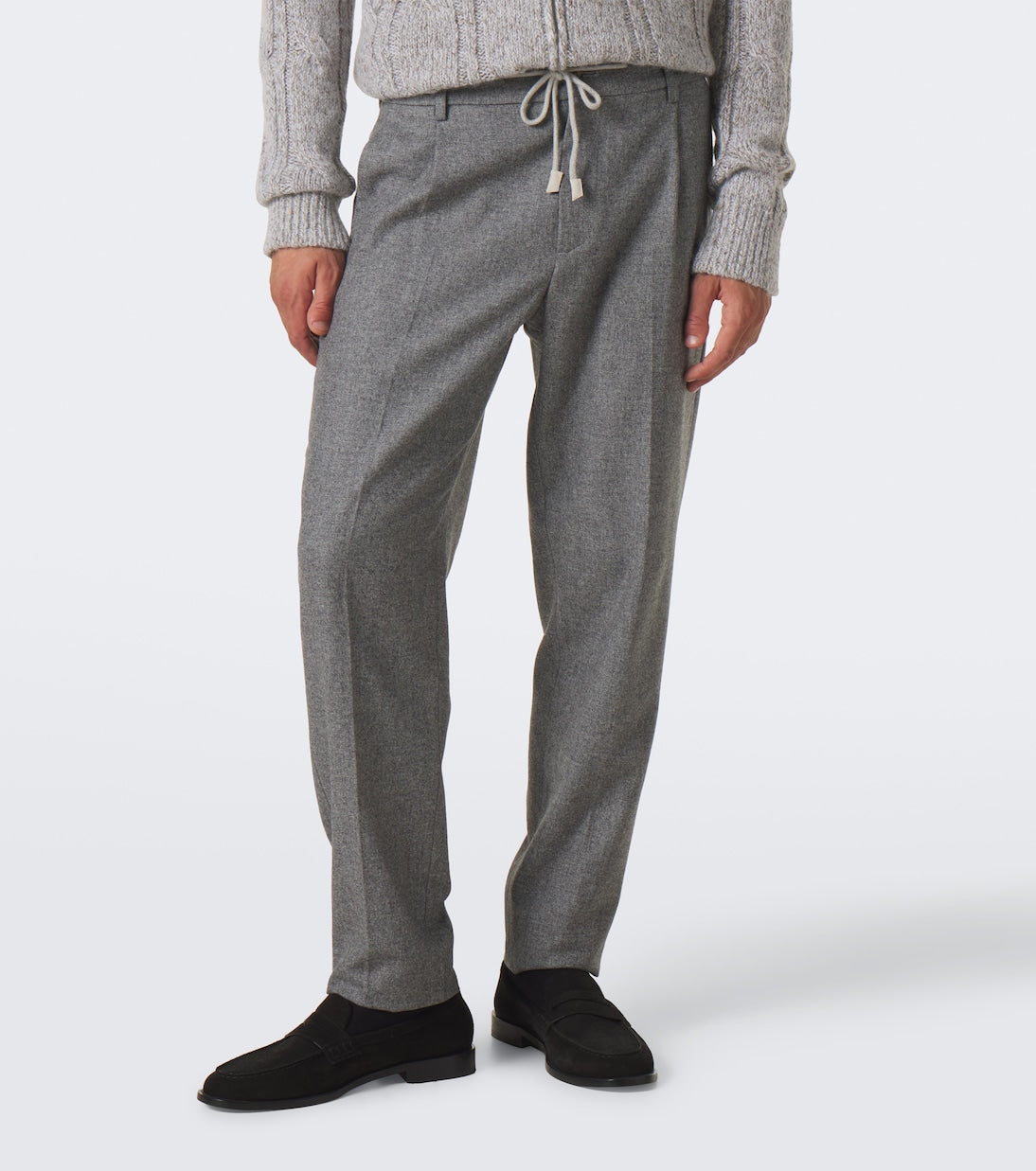 Eleventy - Wool, cotton, and cashmere straight pants