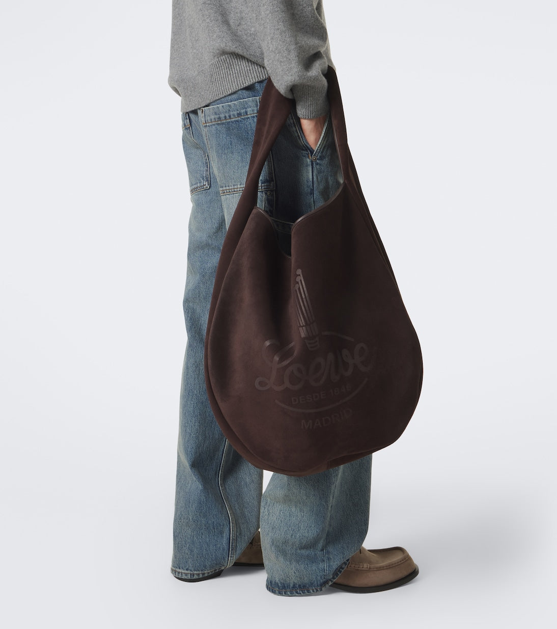 Loewe - Roomy suede shoulder bag
