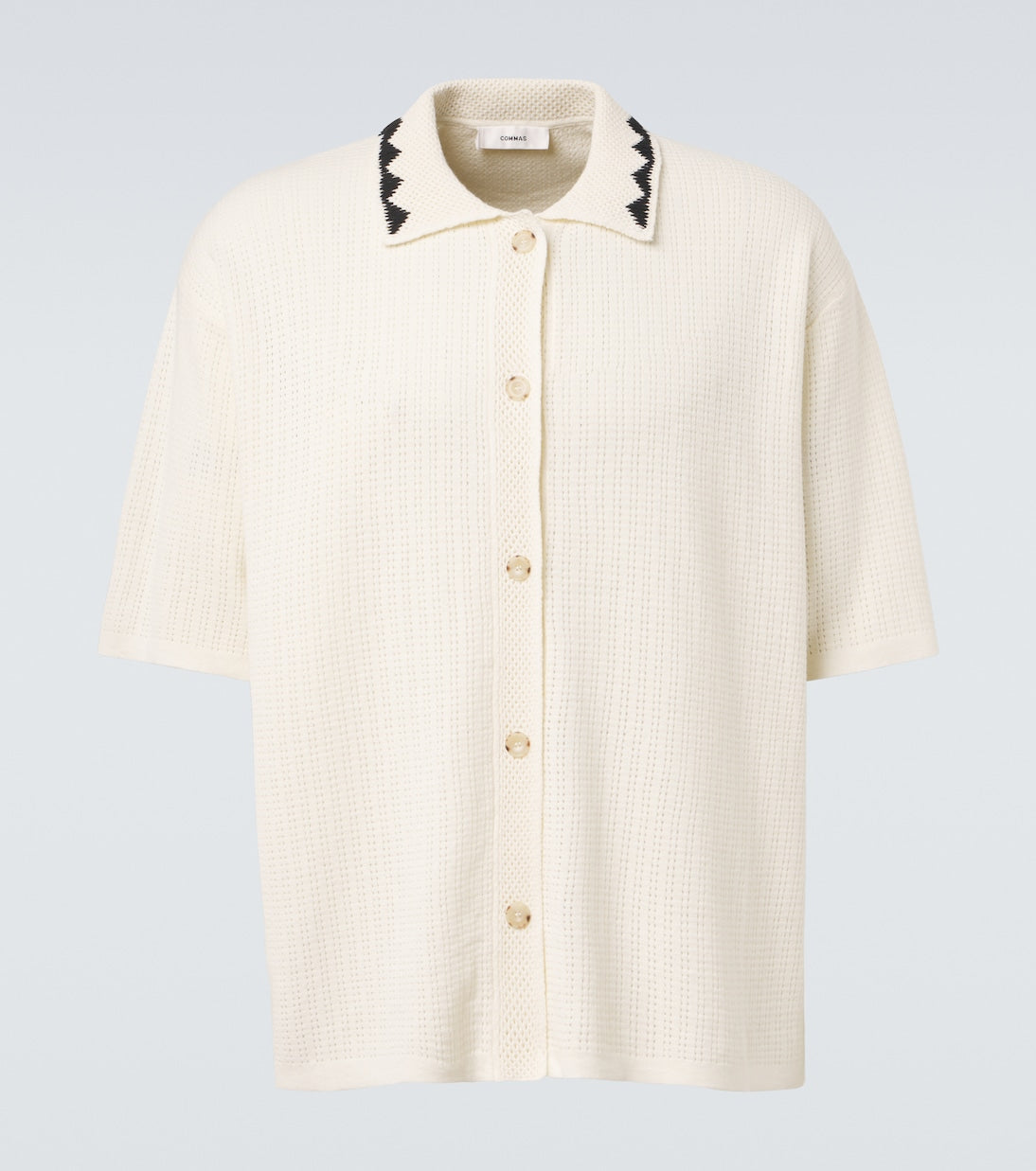 Commas - Embroidered crochet cotton-blend top