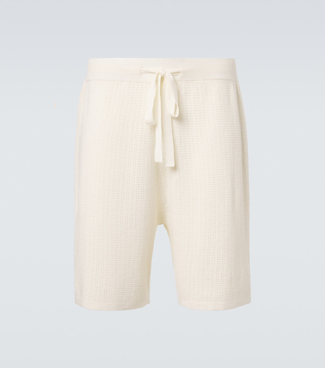 Commas - Crochet cotton and hemp Bermuda shorts