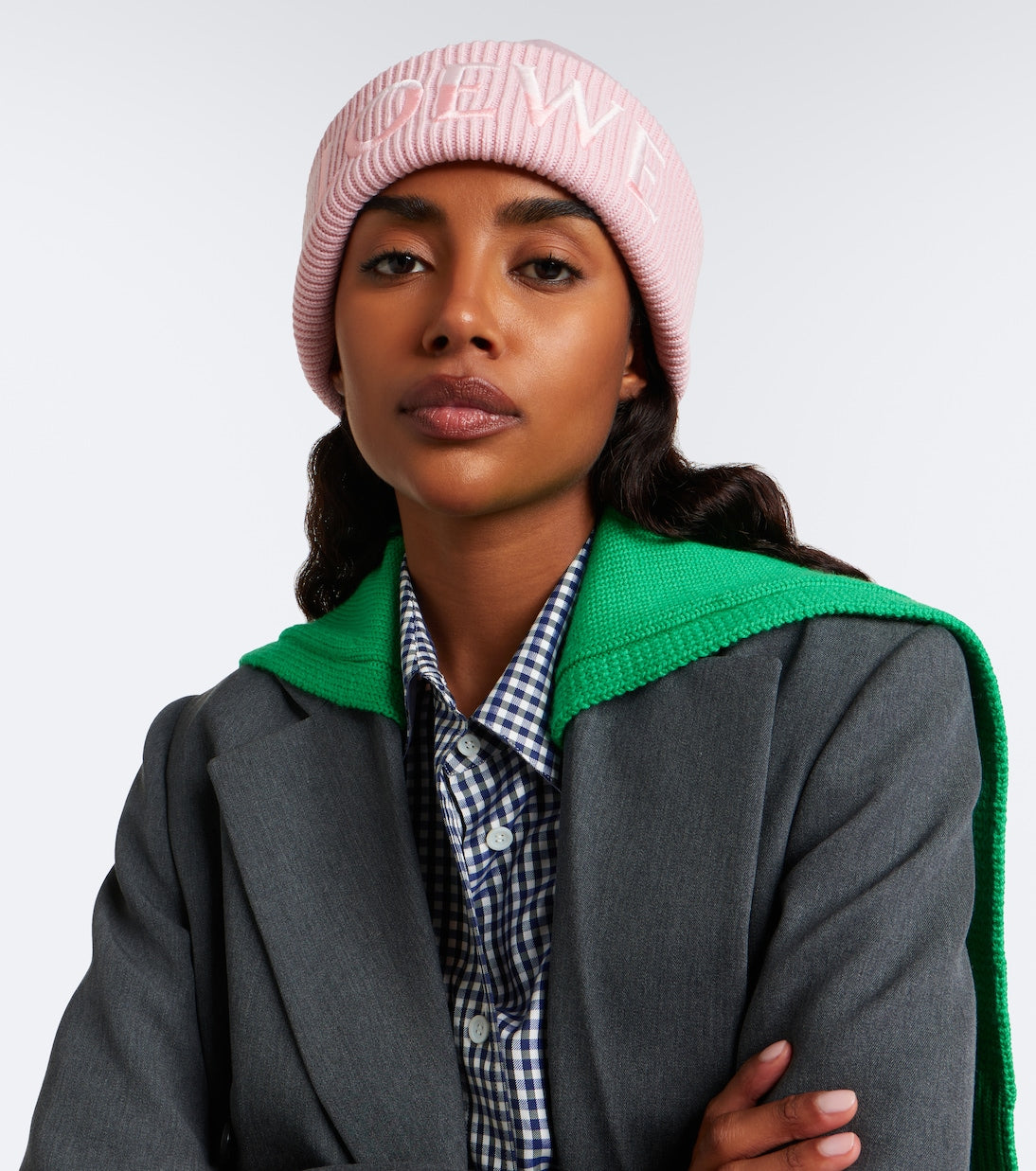 Loewe - Embroidered ribbed-knit wool beanie