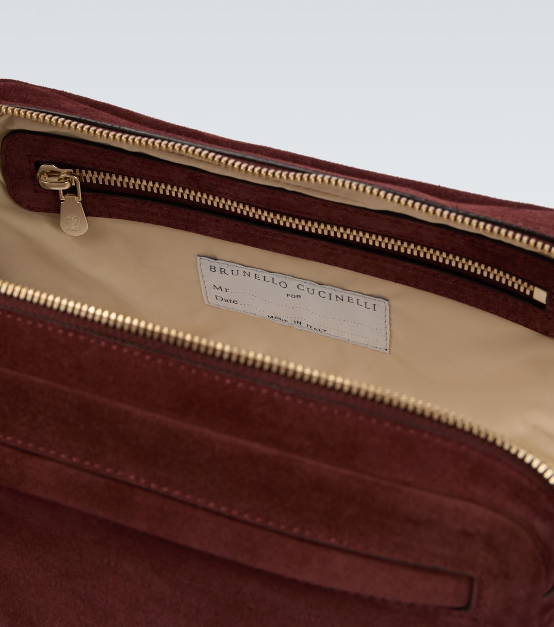 Brunello Cucinelli - Suede toiletry bag