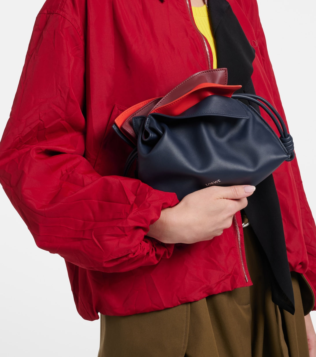 Loewe - Flamenco Mini layered leather clutch