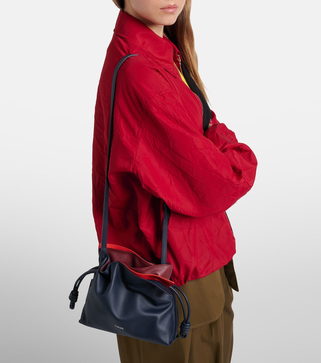 Loewe - Flamenco Mini layered leather clutch