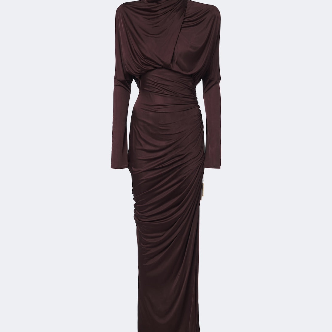 Balmain - Draped jersey maxi dress