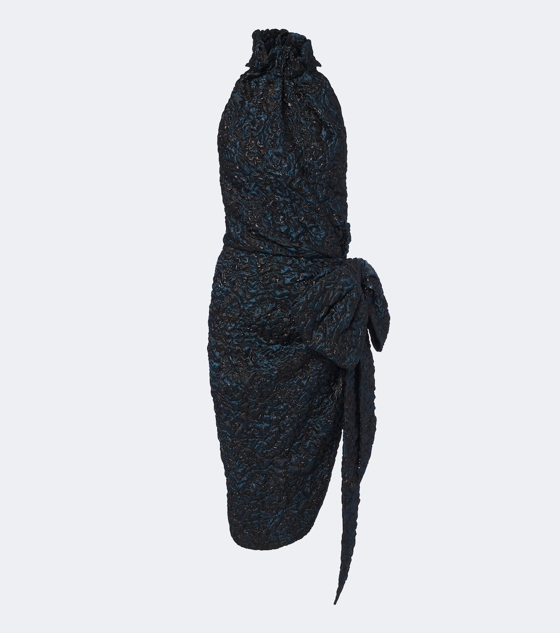 Balmain - Draped jacquard halterneck midi dress