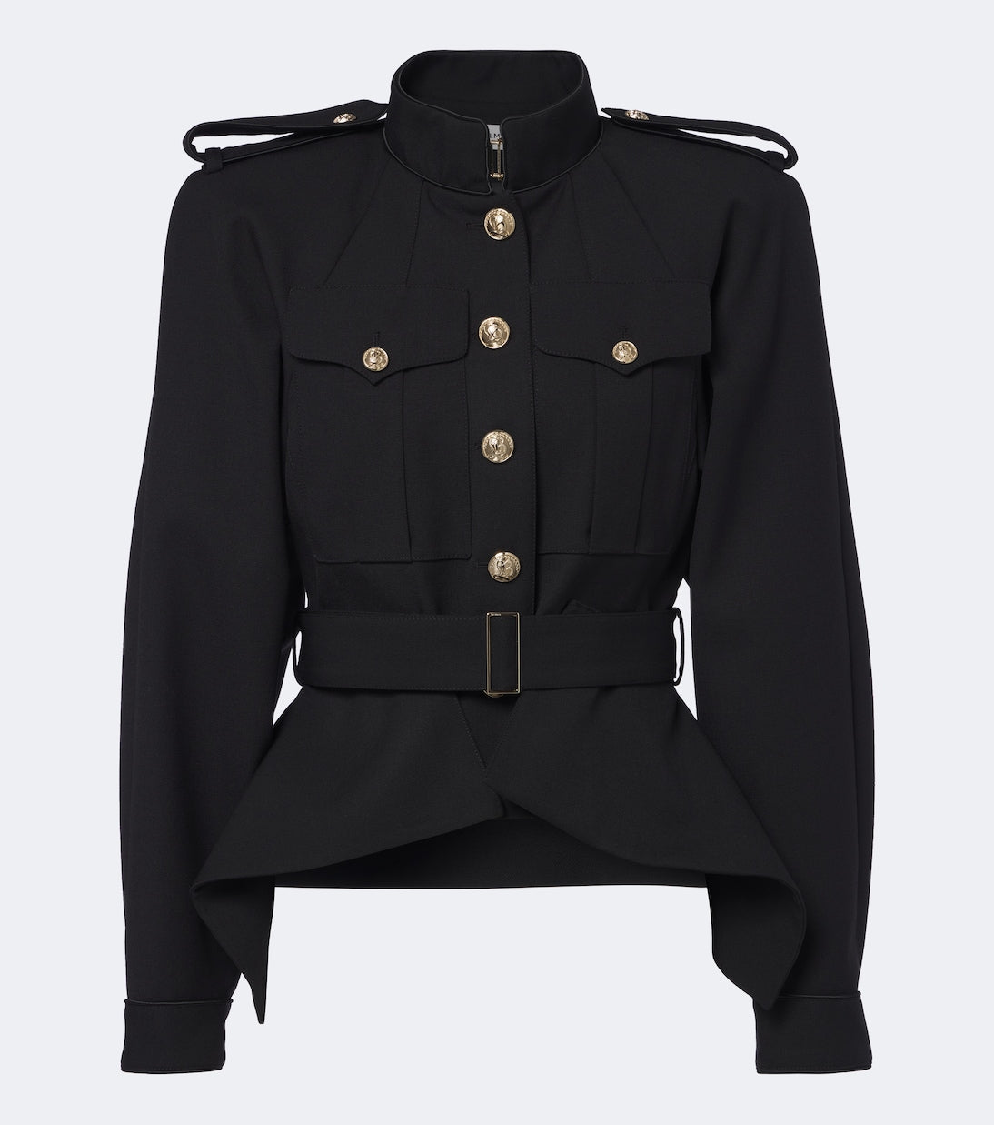 Balmain - Belted wool jacket