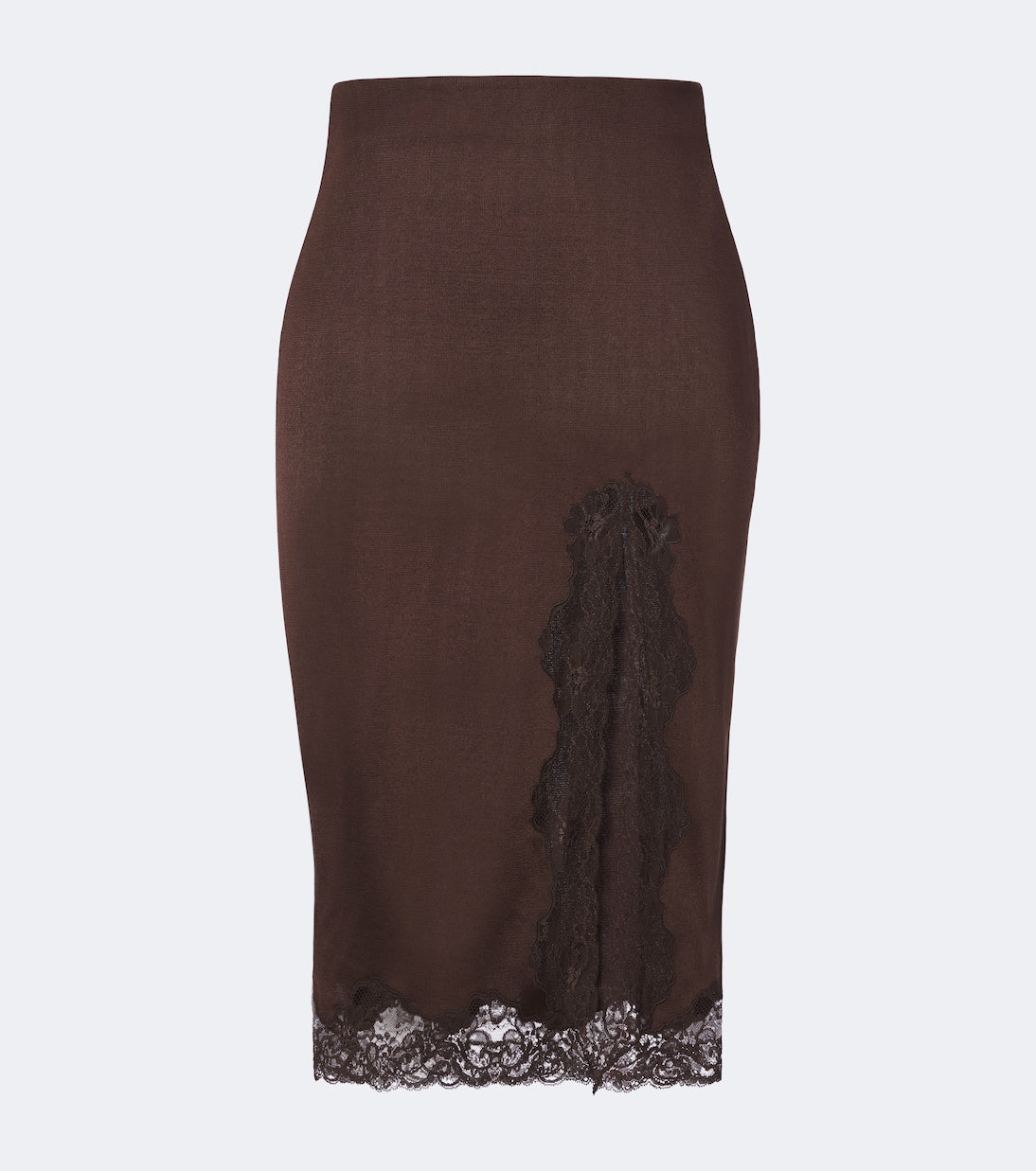 Balmain - Lace-trimmed midi skirt