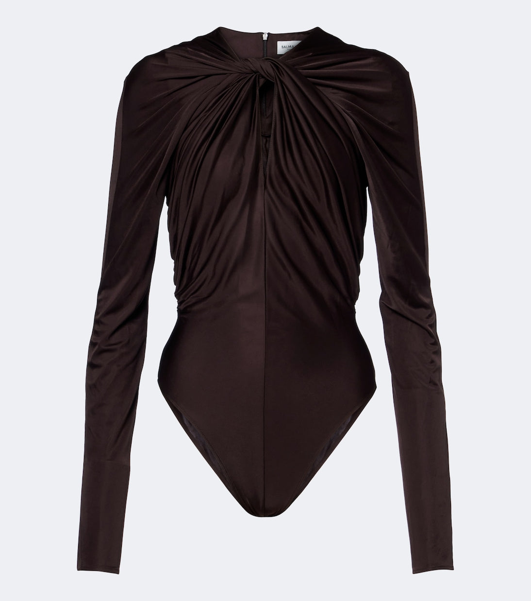 Balmain - Draped satin bodysuit