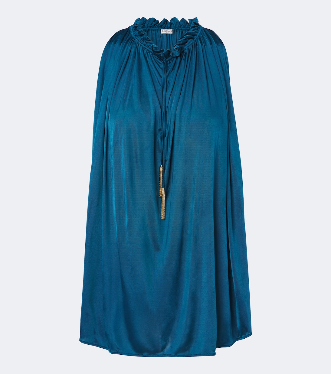 Balmain - Draped jersey top