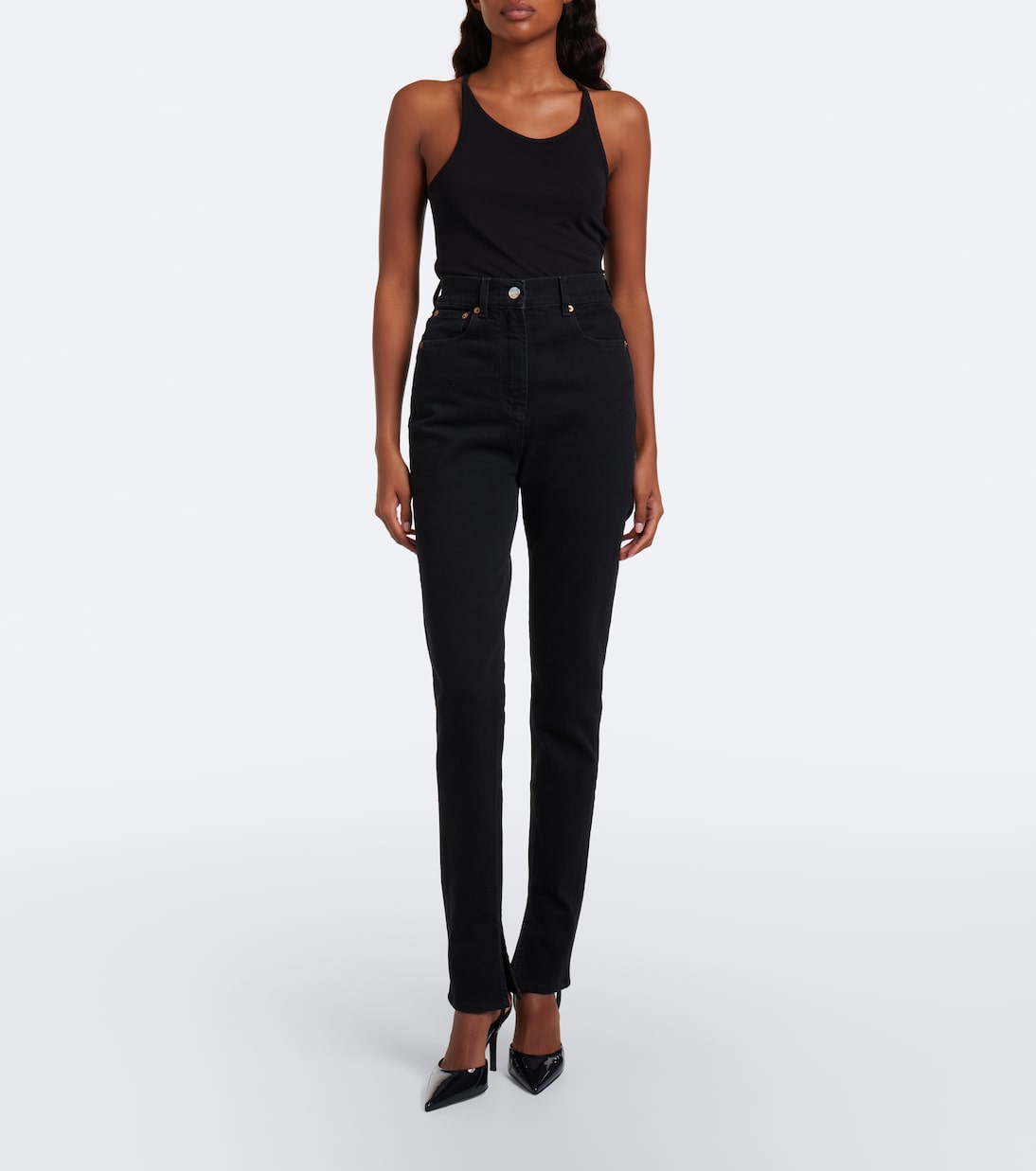 Balmain - High-rise slim jeans