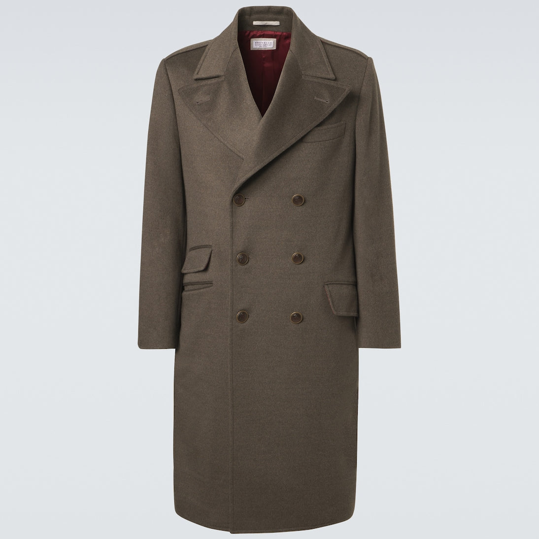 Brunello Cucinelli - Double-breasted virgin wool overcoat