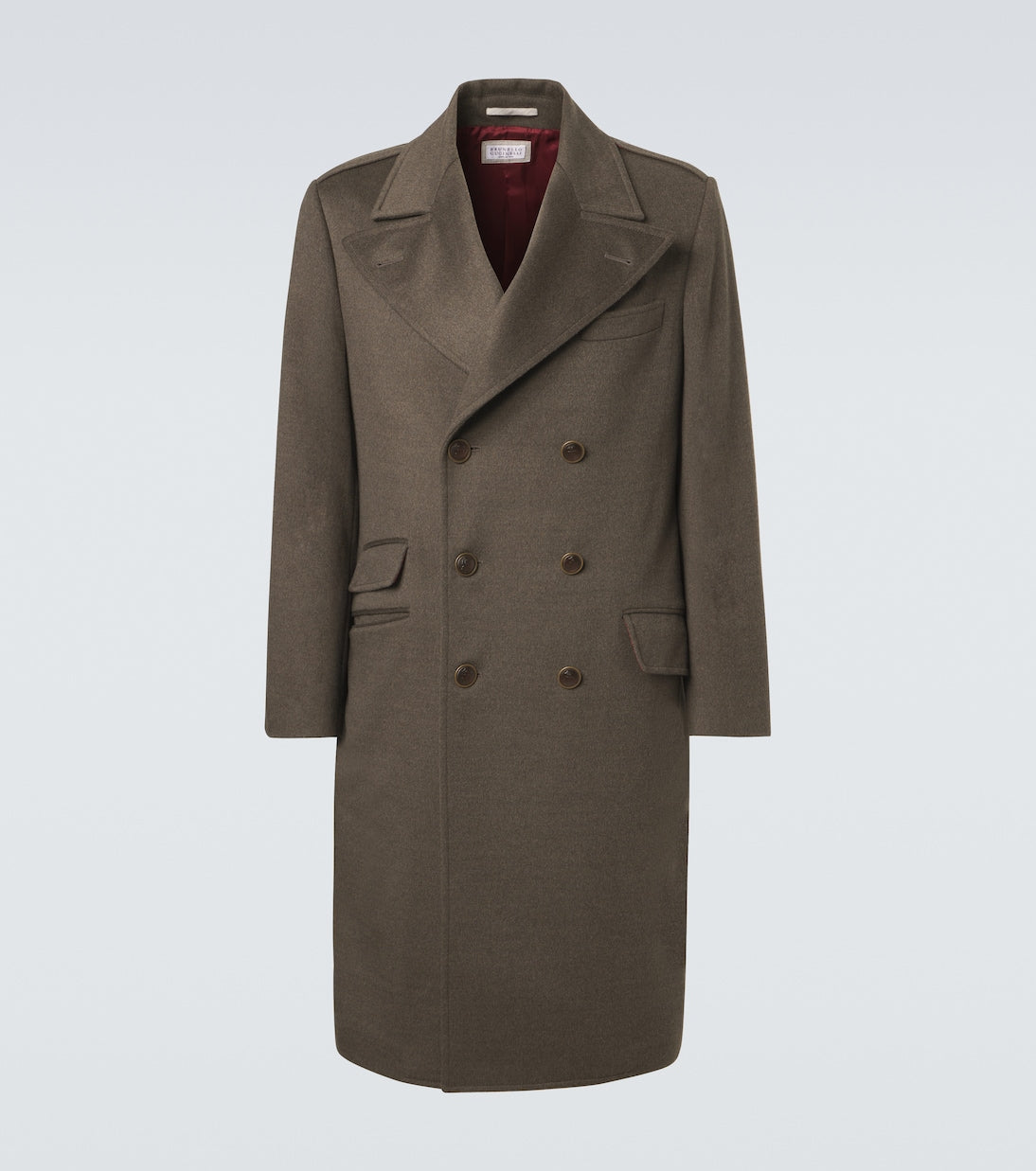 Brunello Cucinelli - Double-breasted virgin wool overcoat