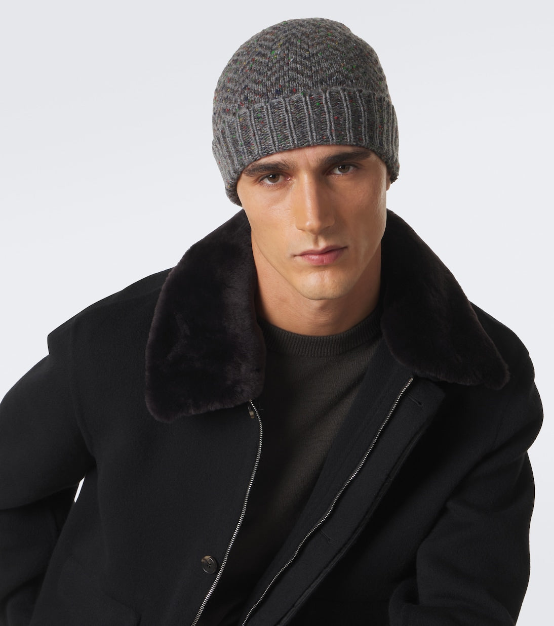 Gabriela Hearst - Porta herringbone cashmere beanie
