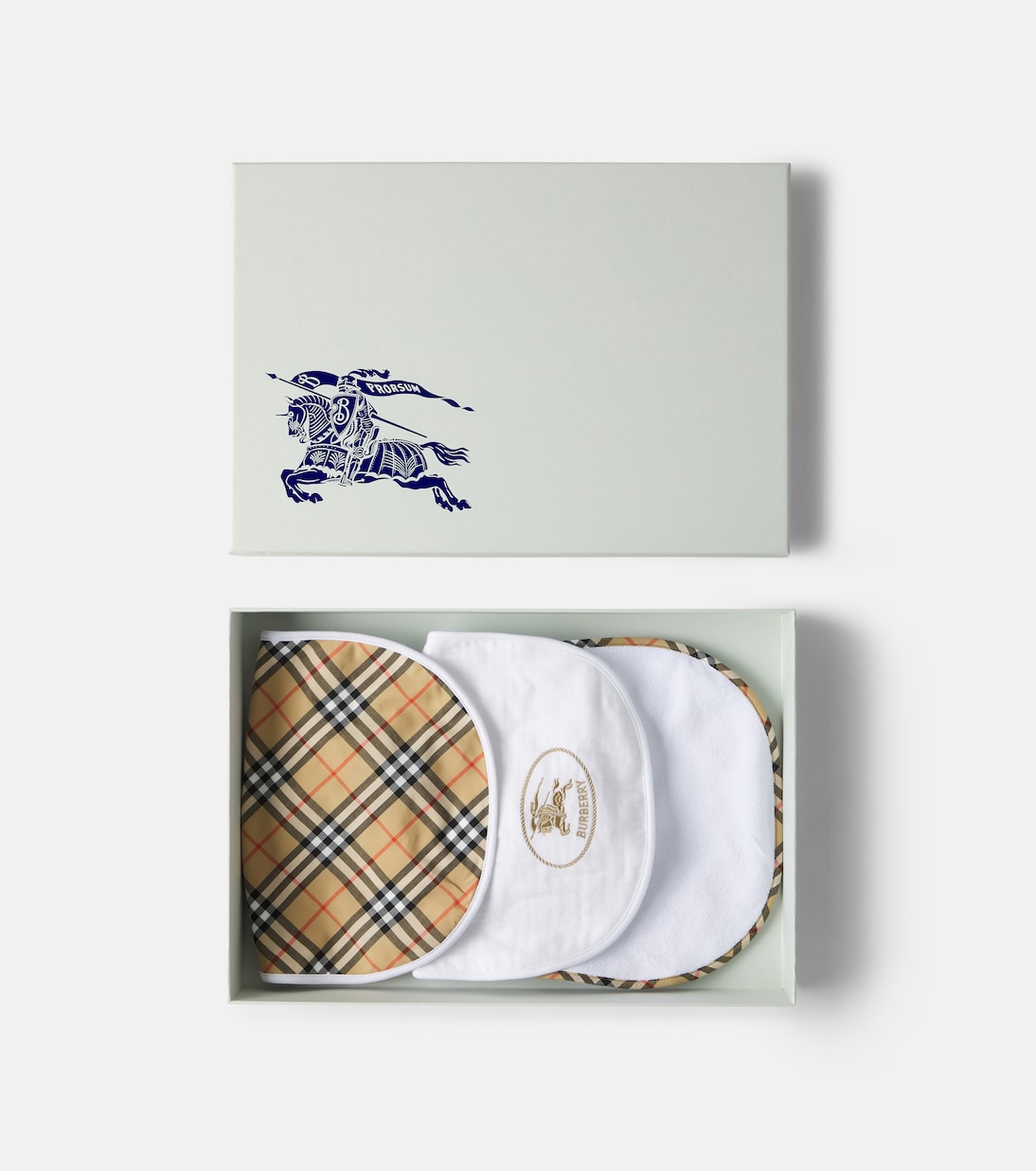 Burberry Kids - Set of 3 cotton bibs