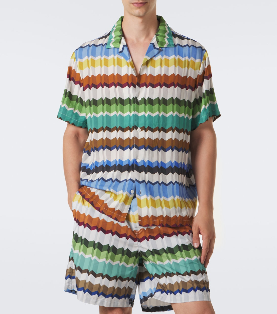 Missoni - Zigzag bowling shirt