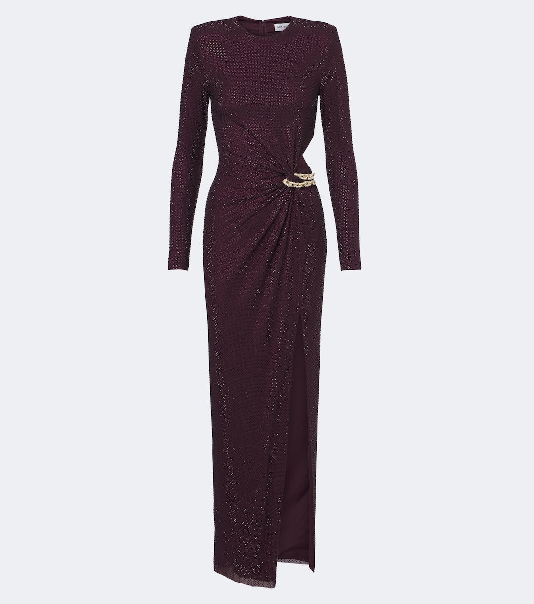 Self-Portrait - Embellished gathered gown