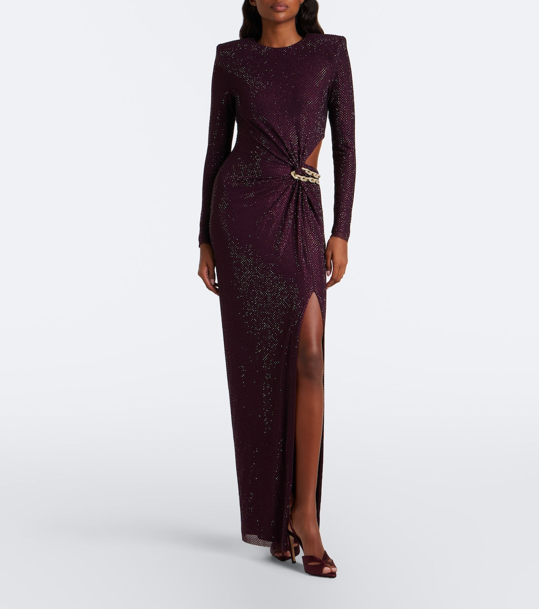 Self-Portrait - Embellished gathered gown