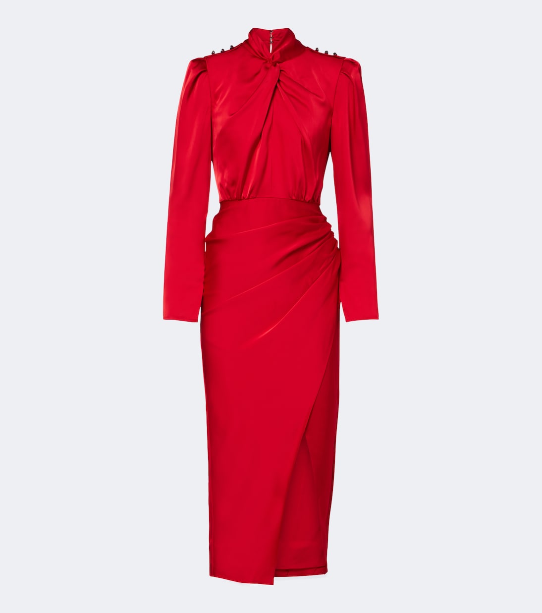 Self-Portrait - Draped satin cocktail dress