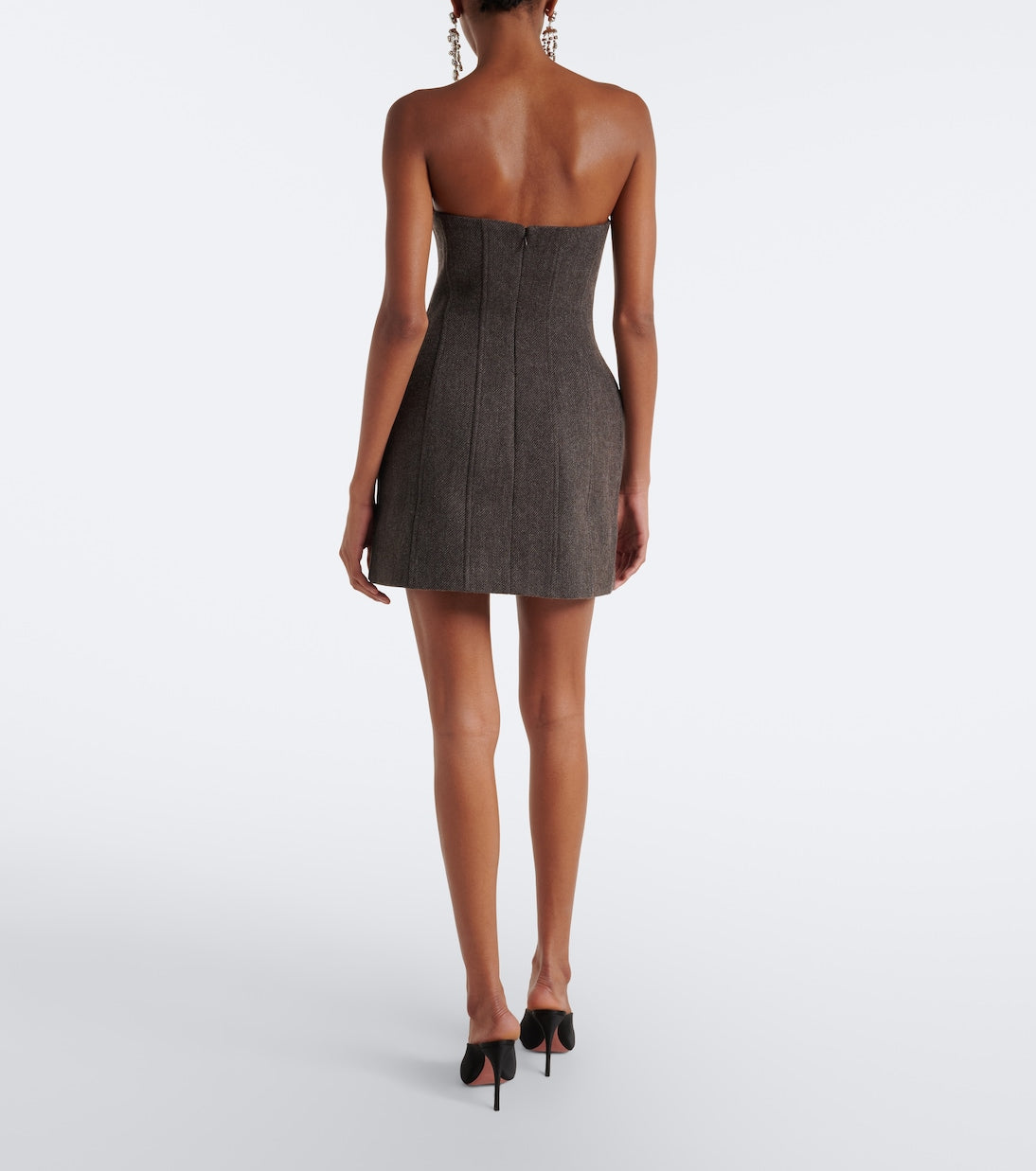 Self-Portrait - Wool and cashmere-blend minidress
