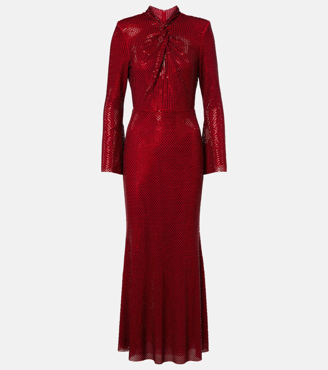 Self-Portrait - Embellished mesh cocktail dress