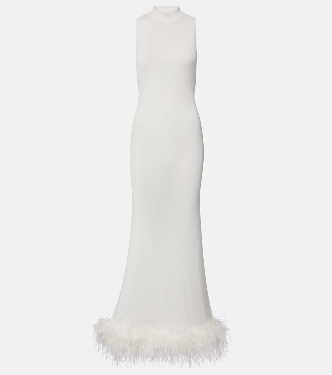 Self-Portrait - Feather-trimmed gown