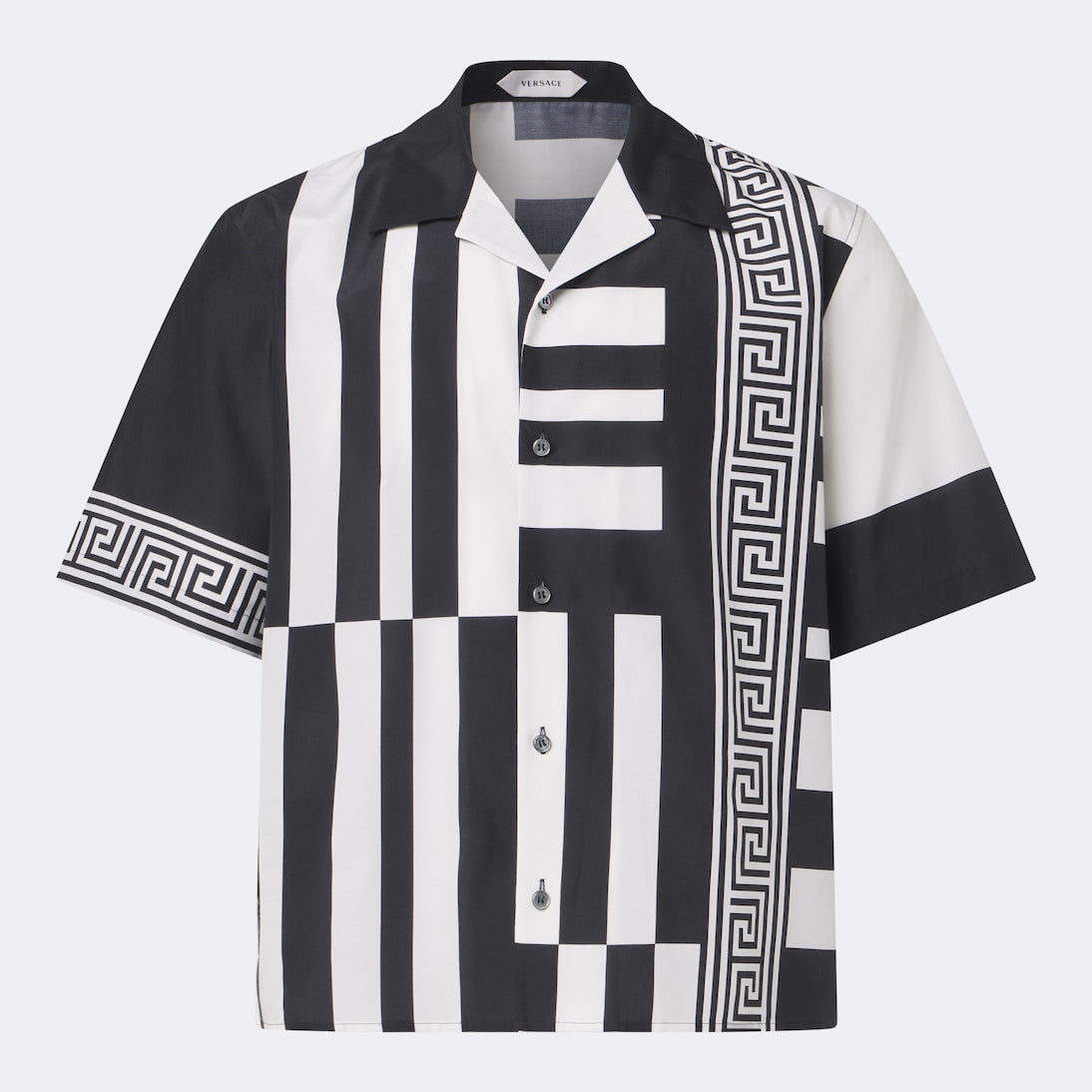 Versace - Printed cotton and silk bowling shirt