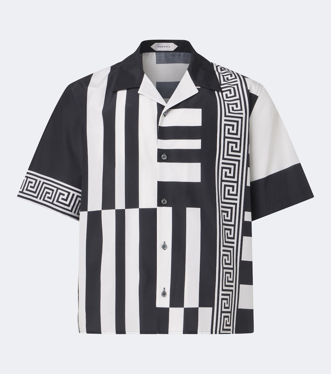 Versace - Printed cotton and silk bowling shirt