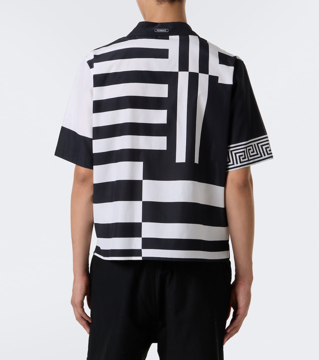 Versace - Printed cotton and silk bowling shirt