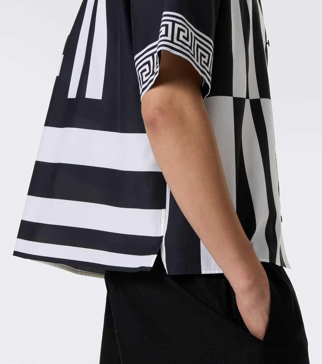 Versace - Printed cotton and silk bowling shirt