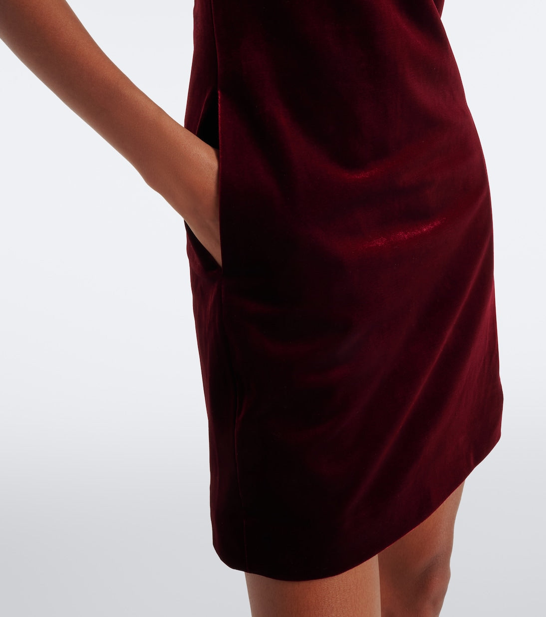 Self-Portrait - Embellished halterneck velvet minidress