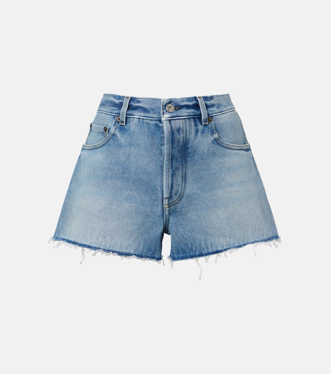 Miu Miu - Frayed denim shorts