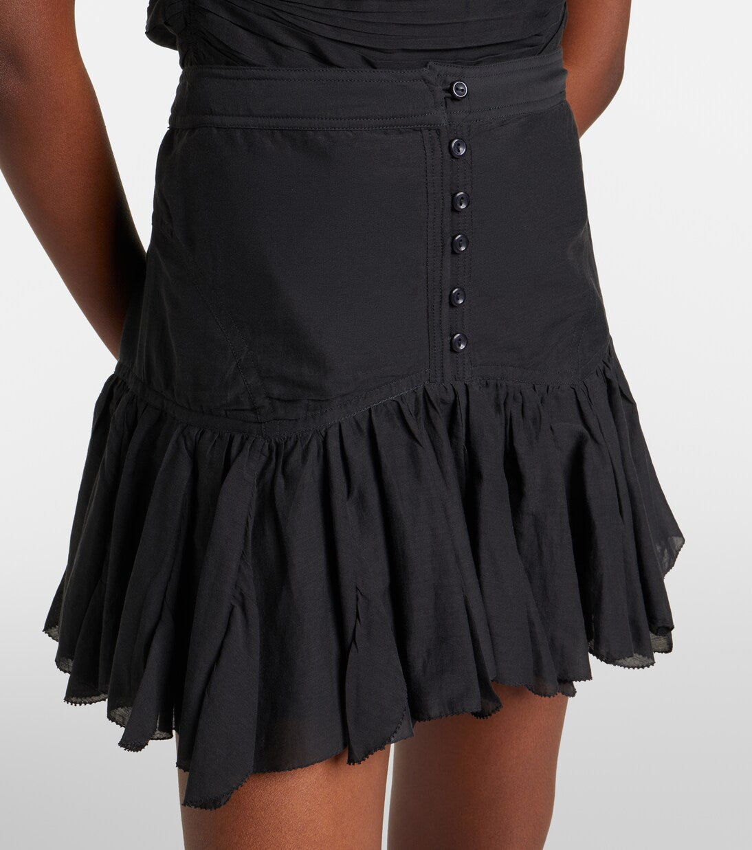 Marant Etoile - Daneen ruffled cotton-blend miniskirt