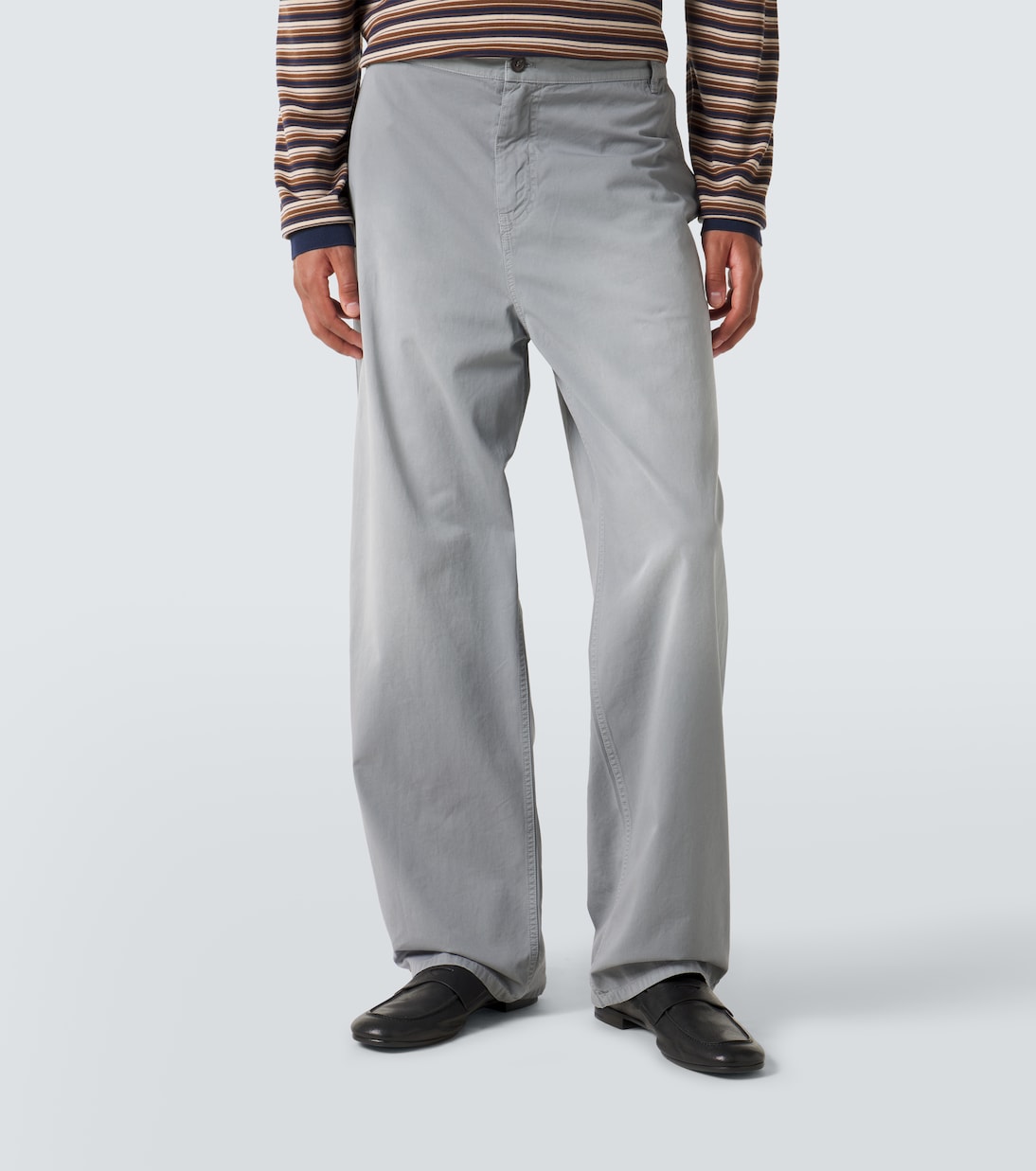 Miu Miu - Cotton twill wide-leg pants