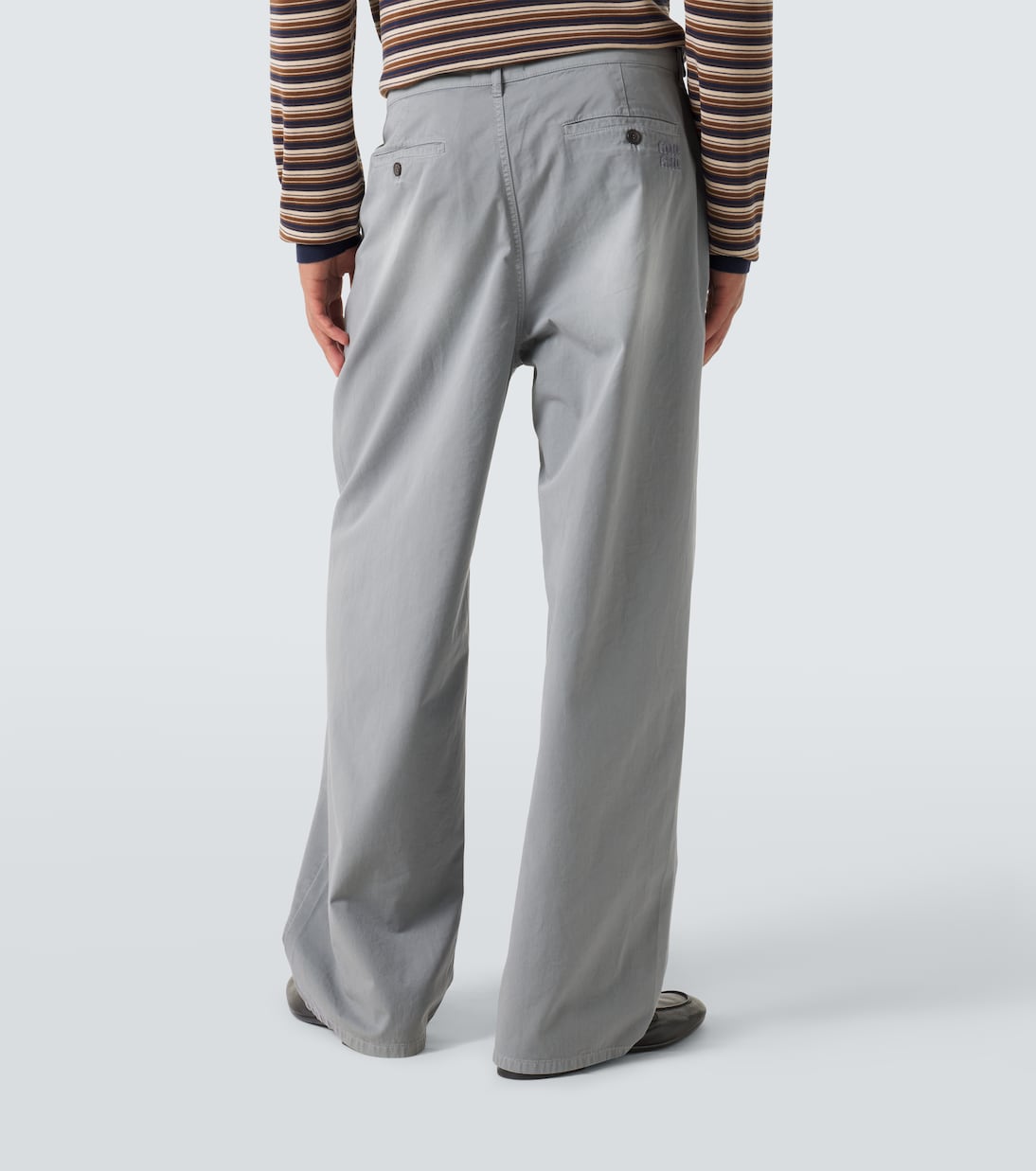 Miu Miu - Cotton twill wide-leg pants