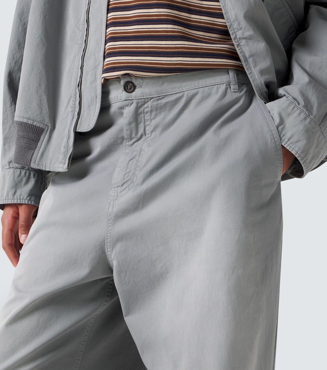 Miu Miu - Cotton twill wide-leg pants