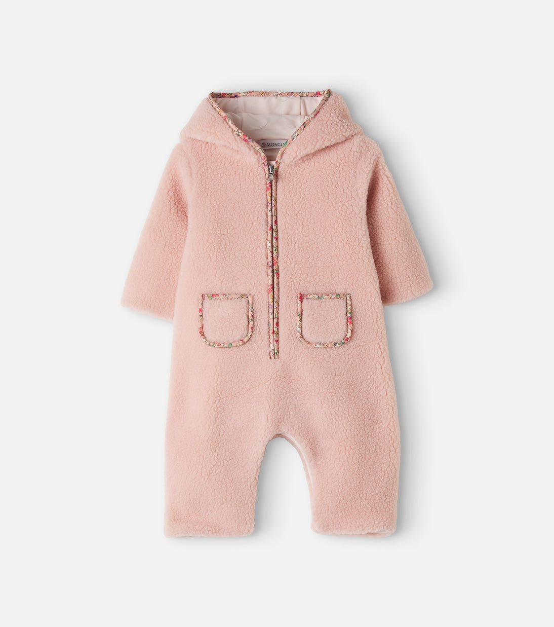 Moncler Enfant - Baby hooded teddy onesie