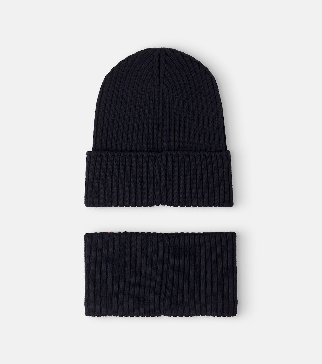 Moncler Enfant - Ribbed-knit virgin wool beanie and scarf set