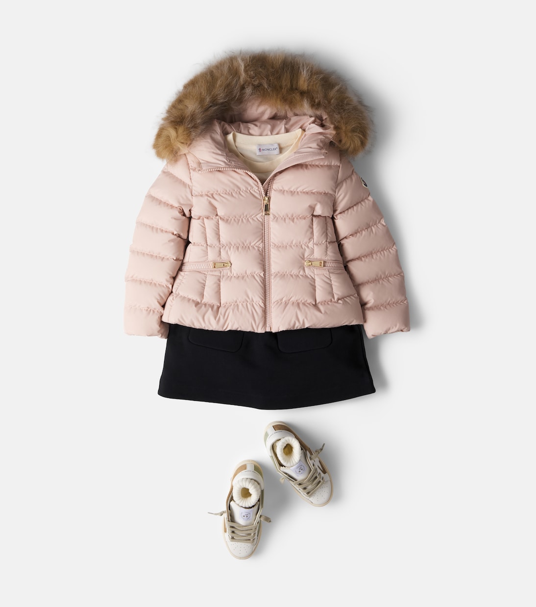 Moncler Enfant - Boedette shearling-trimmed hooded down jacket